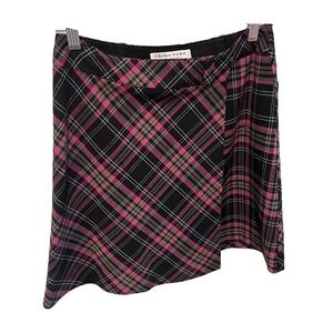 Trina Turk Black and Pink Plaid Skirt Size 4